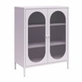 thumbnail image 6 of Mr. Kate Luna Short 2-Door Metal Accent Cabinet with Fluted Glass, Lilac, 6 of 14