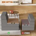 thumbnail image 5 of Folding Sofa Bed, Convertible Sleeper Chair & Couch Bed with Pillow, One-Piece High-Density Sponge Mattress, Multi-Purpose Floor Sofa for Living Room, Office, Dorm, Apartment, 5 of 6