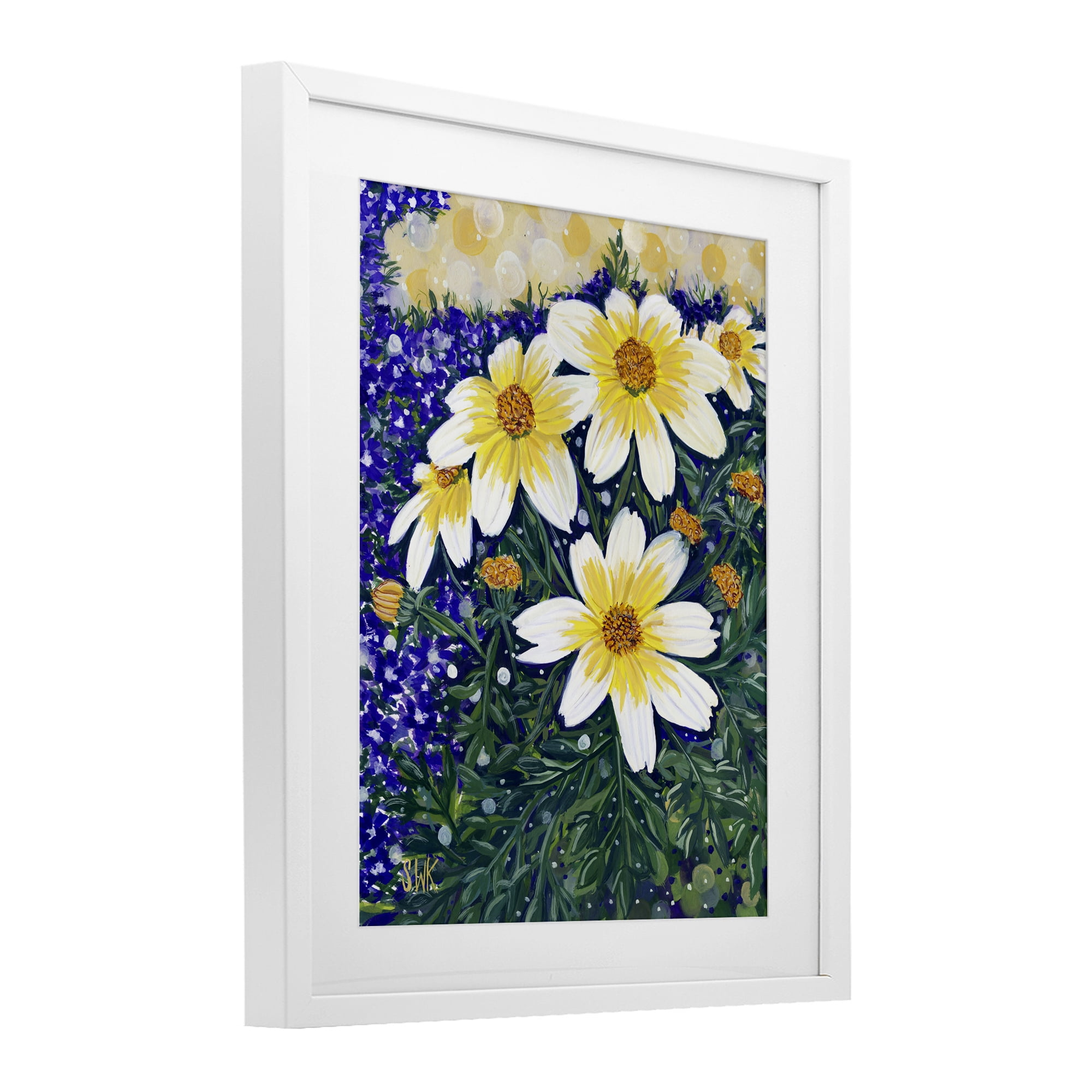Stupell Industries Summer Garden Cosmos White Framed Print Under Glass, design by Sarah Waldron Kimball