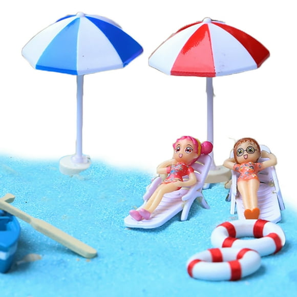 Micro Figurines Mini Cute Summer Beach Fairy Garden Ornaments Miniature Figures