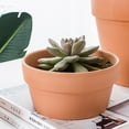 thumbnail image 5 of 3 PCS Shallow Terracotta Pots Plant Pots Clay Pottery Planter in Different Sizes with Drainage Hole Cactus Succulent Flower Nursery Pots- Great for Plants,Crafts, 5 of 7