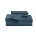 thumbnail image 4 of Cannon Heritage Solid 100% Microfiber Polyester Deep Pocket Dark Blue 6-Piece King, All Season, Adult Size, OEKO-TEX Certified, 4 of 5