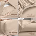 thumbnail image 6 of 4 Piece Queen Deep Pocket Bed Sheet Set, 16 Inches, Premium Microfiber Sheets - Beige, 6 of 7