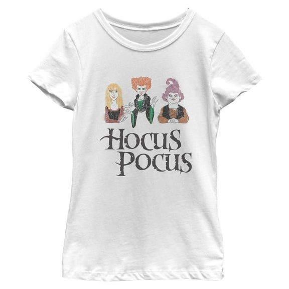 Girls Hocus Pocus Cartoon Classic Sisters T Shirt
