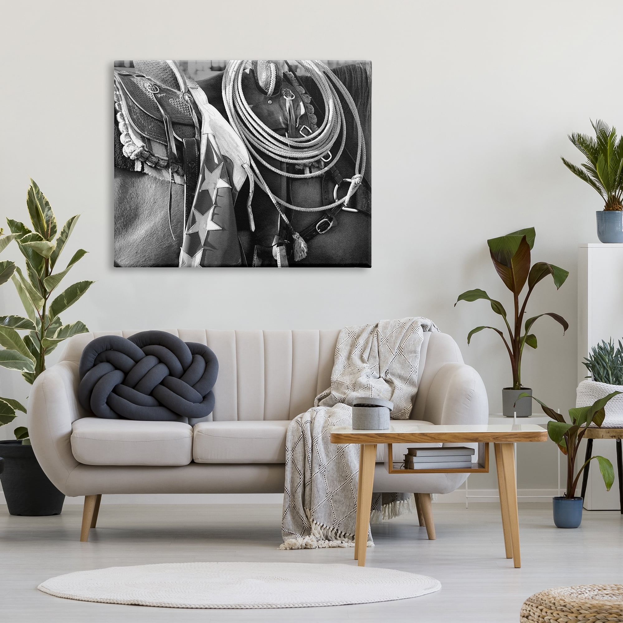 Stupell Industries Equestrian Saddle Photography Animals & Insects Photography Gallery Wrapped Canvas Art Print Wall Art, 48 x 36