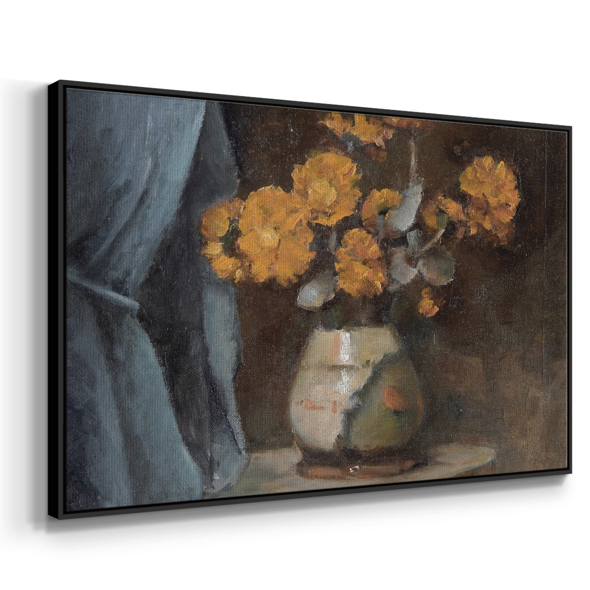 Vintage Botanical Print-LXXX By Wexford Home Framed in Black Wood Gallery Wrapped Canvas 17 in. x 25 in.