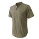 thumbnail image 5 of Mens Casual Manga Corta Botón Abajo Camisas, Verano Color Sólido, Cuello de Soporte Bolsillo Camisa Turndown, 5 of 9