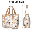 thumbnail image 3 of Tote Bag for Women - Cute Akita Dog Beagle Bulldog Rottweiler Dachshund Shoulder Bag - Large Utility Work Duffle Bag with Zipper Handbag for Travel, Work, Sprots, 3 of 5