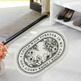 thumbnail image 2 of facefd Floor Rug Soft Indoor Decor Wide Applications for Kitchen Doorway Bedroom Flower Oval, 2 of 9