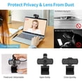 thumbnail image 4 of 1080P HD Webcam with Microphone and Privacy Cover, USB Plug &  Computer Camera, 120° Wide Angle Fixed  Web Camera for Video Conferencing, Online Learning, Streaming and Gaming, 4 of 8