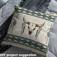 thumbnail image 2 of jejeloiu Vinatge Aztec Print Fabric by the Yard 1 Yard,Farm Bull Skull Home Decor Fabric by the Yard,Ancient Boho Bohemian Sewing Fabric For Adults,Super Cozy Room Decor, 2 of 6