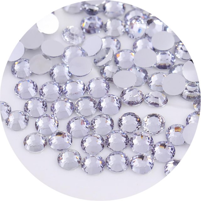 1440 piezas SS20 0.197 in diamantes de imitación planos para uñas, manualidades, purpurina, gemas redondas, cristales, ropa, zapatos (blanco)