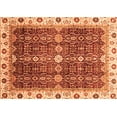 thumbnail image 1 of Ahgly Company Machine Washable Indoor Rectangle Abstract Orange Modern Area Rugs, 8' x 12', 1 of 4