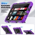 thumbnail image 5 of Allytech Rugged Case for Samsung Galaxy A9+ Plus 11" SM-X210 X215, Build in Screen Protector Hybrid Heavy Duty Shockproof Protective Rotating Stand Bumper Kids Friendly Shoulder Strap - Purple, 5 of 8
