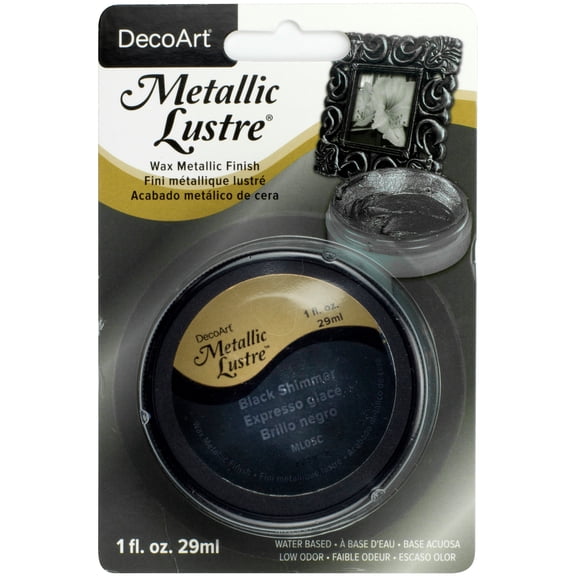 Decoart Metallic Lustre 1oz Black Shimmer