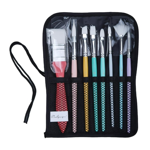 Juego de Brocha de Formas Diferentes: Pelo de Nailon Multicolor Zulema pinceles