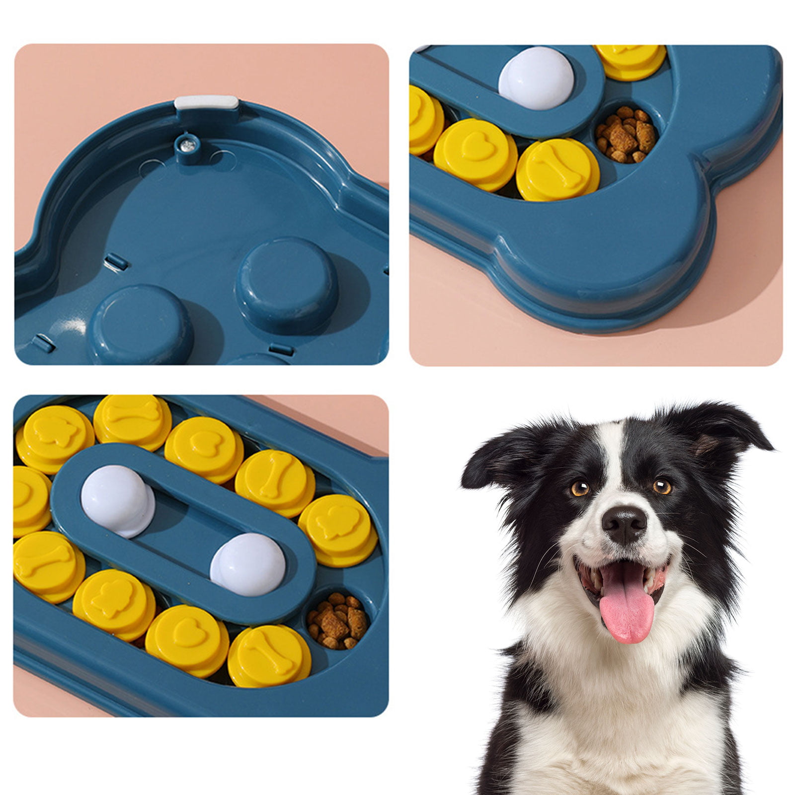 1pc ABS Blue Resin Dog Puzzle Toys, Interactive Dog Game, Dog Enrichment  Toys for Puppy Mentally Stimulating Treat Dispenser Dog Treat Puzzle Feeder  for Small,Medium and & Large Dogs Treat Training