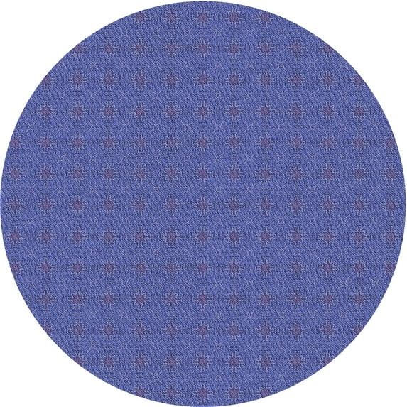 Ahgly Company Indoor Round Patterned Light Slate Blue Area Rugs, 3' Round