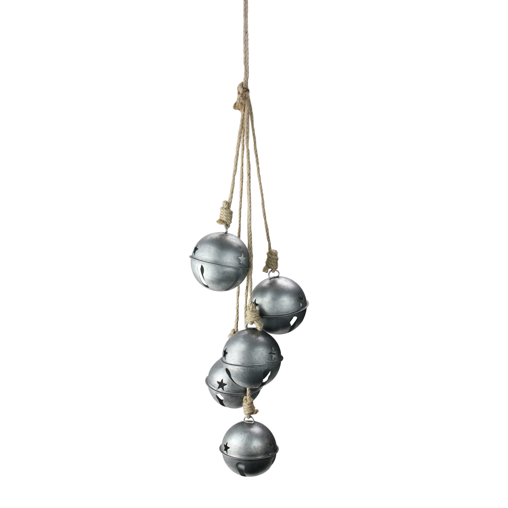 Galvanized Christmas Jingle Bells Door Swag - come discover more rustic metal decor including holiday decorations, entertaining essentials, and modern farmhouse splendor!