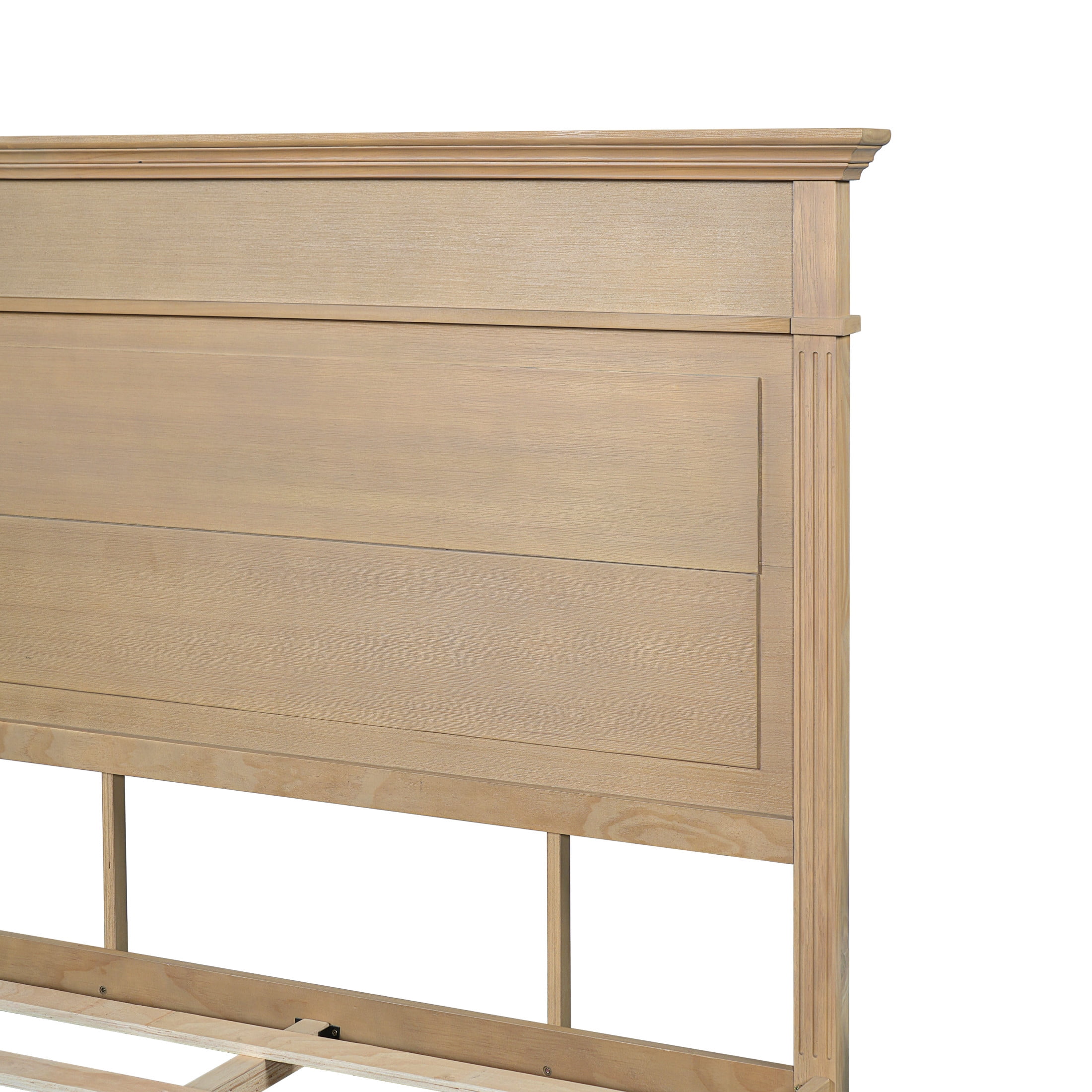 Christopher Knight Home Rustic Solid Wood King Bed Frame with High Headboard and Footboard, Natural