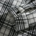 thumbnail image 5 of Fznquz White Big and Tall Shirts for Men Plaid Button-Up Fleece Flannel Shirt Pocket Button Down Long Sleeve Clothes Men, 5 of 9