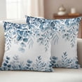 thumbnail image 2 of Blue Green Eucalyptus Leaves Outdoor Pillow Covers 20x20 Set of 2,Waterproof Patio Throw Pillowcase Protectors,Spring Summer Botanical Decorative Pillow Shams Cushion Covers for Seat Bed Couch Sofa, 2 of 8