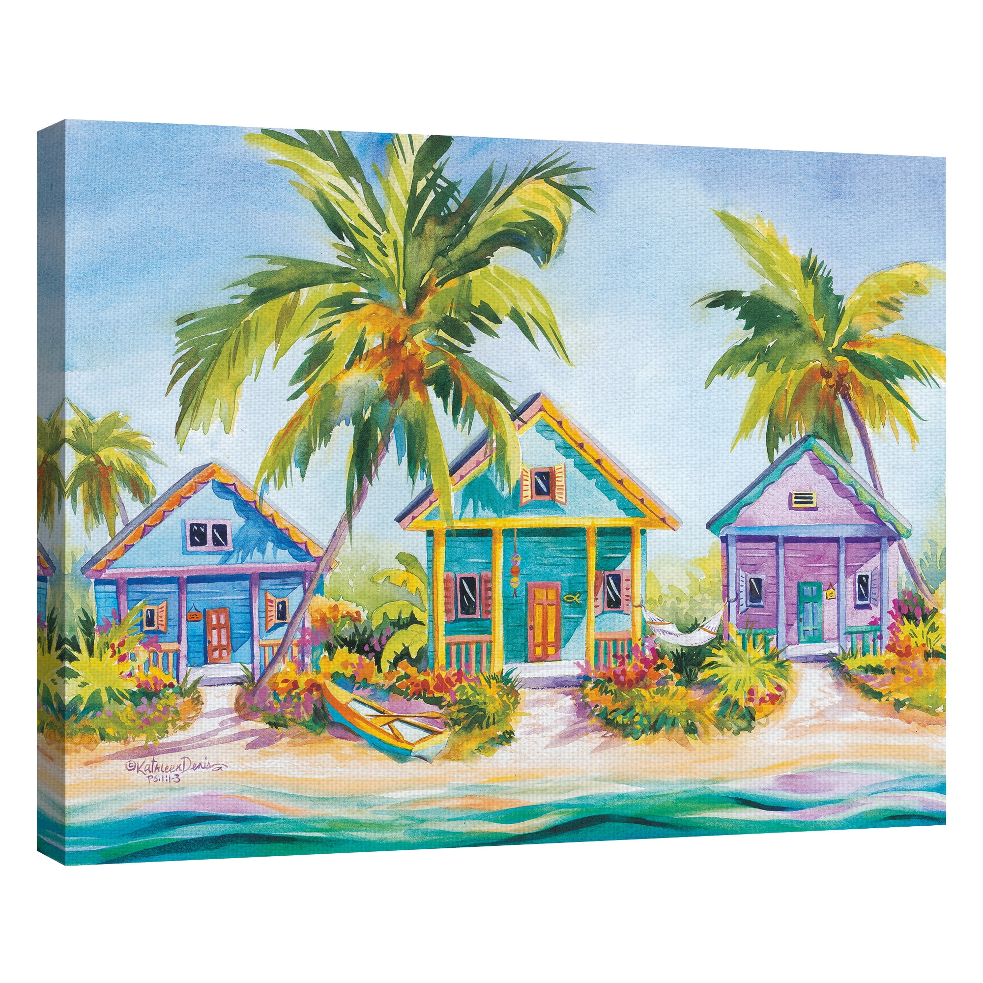 Masterpiece Art Gallery Island Charm Beach House By Kathleen Denis Canvas Art Print 16" x 20"