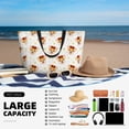 thumbnail image 5 of Wukai Funny Corgi Print Zipper Bag,large Beach Tote Bag,Waterproof Sandproof Bag,Grocery and Picnic Tote Travel Bag, 5 of 5