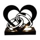 thumbnail image 2 of Innovador candelabro de metal con forma de corazón y anillo para el Día de San Valentín. Atractiva decoración navideña para la mesa con un ambiente iluminador para la decoración festiva de bodas, 2 of 6