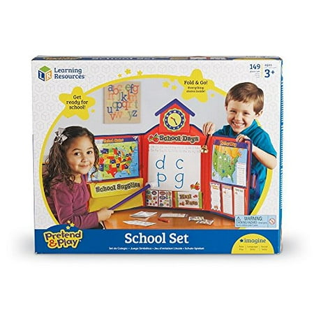 Learning Resources Pretend And Play School Set Deluxe Bundle for Kids with Accessory Kit (2 Items)