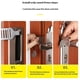 thumbnail image 4 of Riwesomey Cerradura de puerta de acero inoxidable, topes fuertes para puertas pequeñas, sólido, portátil, operación Simple, antibloqueo, viaje, Hotel, Artesanía Riwesomey TO010569-00B, 4 of 6