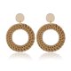 thumbnail image 1 of Artículos trenzados de ratán Vintage, pendientes, estilo bohemio, geométrico, exagerado, hecho a mano, cómodo, joyería, estilo rombo Ropa, zapatos y accesorios Miscelánea estilo de anillo Minnieouse AP009393-02, 1 of 6