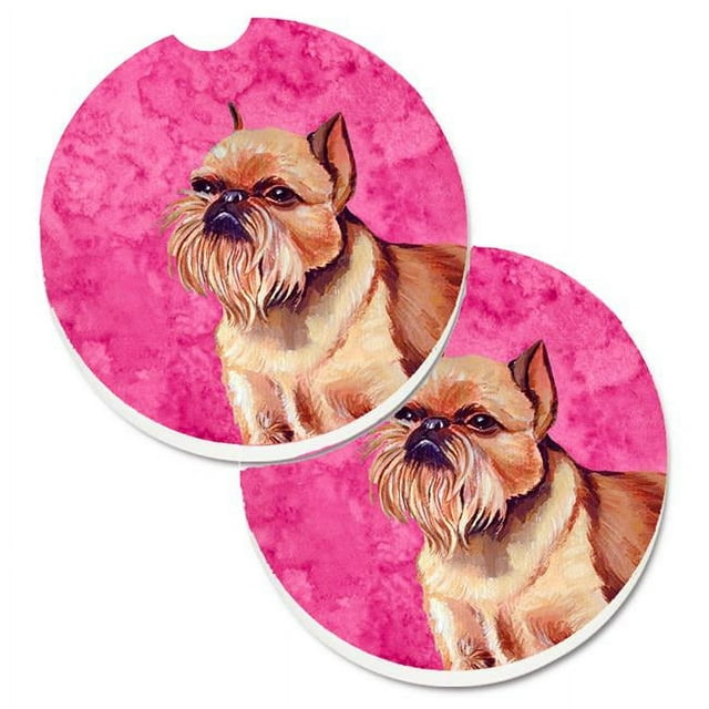 Carolines Treasures LH9359PKCARC Ensemble de 2 sous-Verres Roses Bruxelles Griffon