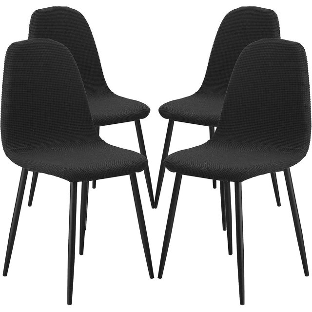 Fundas para sillas Funda de silla de comedor elástica de terciopelo Funda universal para sillas de cocina Funda para sillas columpios Funda elástica Fundas elegantes para sillas (J