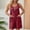 Wine women's boho summer outfit a1, variant on Women's Round Neck Sleeveless Crop Top Shorts Set Casual Boho Vacation Outfit Loose 2 Piece Matching Lounge Sets Solid Summer Travel Clothes, Wine S
