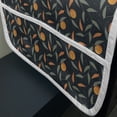 thumbnail image 3 of Tangerine Microwave Oven Cover, Repetitive Pattern with Swirling Branches Citrus Fruits, Water Resistant Organizer with Pockets for Kitchen, 36" x 12", Dark Night Blue Marigold, by Ambesonne, 3 of 4