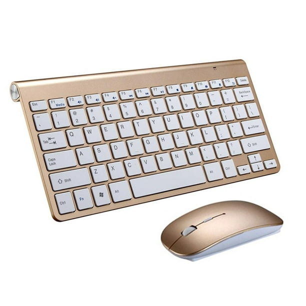 æg Susteen Grundlæggende teori Younar Textured Keyboard Ultra-Thin Wireless Keyboard Mouse Combo 2.4G Wireless  Mouse for Apple Keyboard Style Mac Win XP/7/8/10 TV Box - Walmart.com