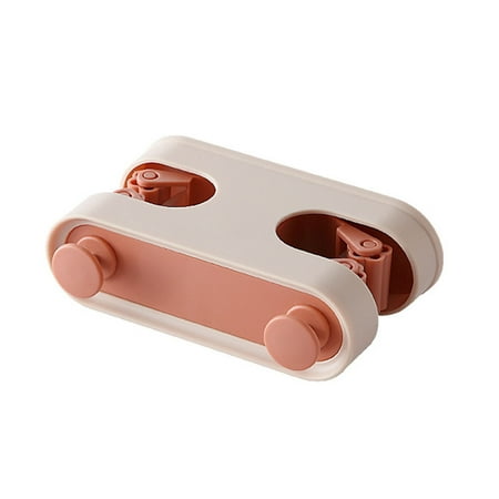 

YZLMD Rack Storage Rack Double Clip Hook Multi Purpose Mop Clip Self Adhesive Mop Hanger Double Card Mop Hook Kitchen Tableware Storage Rack Mop Card Tool