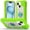 Neon green, variant on Case for Apple iPhone 17e / iPhone 16e 6.1 Inch with Double ring Stand 360° rotating bracket PC silicone, Heavy-Duty Military Grade Shockproof Phone Cover,Black,For iPhone 17e / 16e