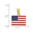 thumbnail image 2 of 14K Yellow Gold American Flag Pendant Necklace with Chain, 2 of 4