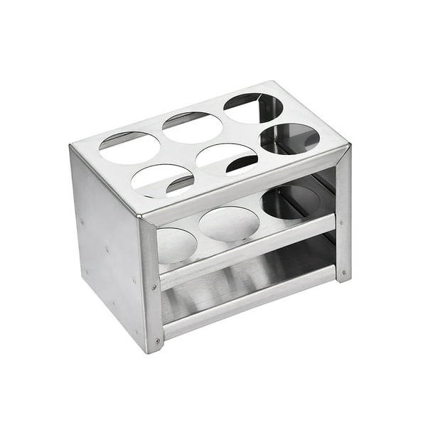 Stainless Steel Test Tube Holder Rack 6 Hole 3 Layer for 2630mm Tube
