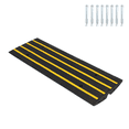 thumbnail image 1 of Rubber Curb Ramps, 11000 Lbs Capacity Heavy Duty Driveway Threshold Ramps with 2.4" Rise, Includes 4 Expansion Screws, Ideal for Wheelchairs, Scooters, Motorcycles, Cars, Trucks, 1 of 13