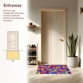 thumbnail image 3 of ODIKA 2'x3' Machine Washable Non-Slip Area Rug, Whimsical Kaleidoscope with Vibrant Colors and Shapes High Traffic Rug, Pink, 395745, 3 of 7