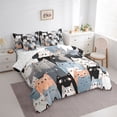 thumbnail image 3 of jejeloiu Kawaii Cat Kitten 7-Piece Twin Bedding Sets,Cute Cartoon Animal Bedding Comforter Set,Pet Lovers Sheet Sets For Kids,Super Cozy Room Decor Reversible, 3 of 8