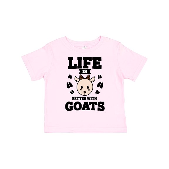 Inktastic Life is Better with Goats Boys or Girls Toddler T-Shirt