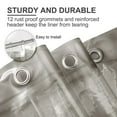 thumbnail image 4 of AmazerBath Shower Curtain Liner, 72x72 Transparent Black Shower Curtain Liner, Lightweight Plastic Shower Curtain Liner, PEVA Waterproof Shower Liner for Bathroom with 3 Magnets and 12 Grommets, 4 of 9