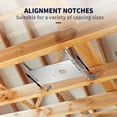 thumbnail image 3 of 20 Pack New Construction Mounting Plate with Symmetric Round Hole 2-3-4-6 Inch LED Recessed Lighting Kits, Compatibility Upgrade, Extendable Hanger Bars, Shallow Recessed Lighting Housing, 3 of 6