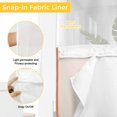 thumbnail image 3 of No Hook Shower Curtain and Liner Set, Terracotta Washable Fabric Shower Curtains for Bathroom, Bathtub, Modern Solid Color Orange Brown Waterproof Bathroom Curtains 72W x 96H, 3 of 9