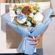 thumbnail image 5 of Ramo de flores de crochet terminado, ramo de flores artificiales, regalo de San Valentín Azul, 5 of 8