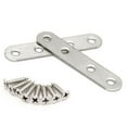 thumbnail image 6 of 12pcs Stainless Steel Heavy Duty Straight Flat Plate Bracket Connector Furniture, 6 of 11